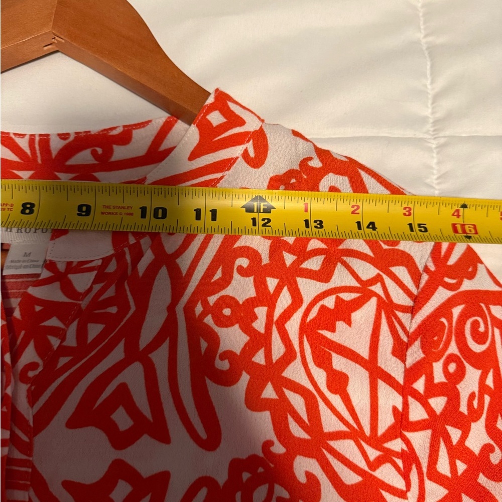 Anthropologie Orange Ruffled Tiered Sundress size M - Picture 8 of 12